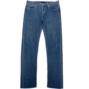 A.P.C. Button-Fly Slim Straight Medium Wash Blue Denim Jeans men's size 31x32